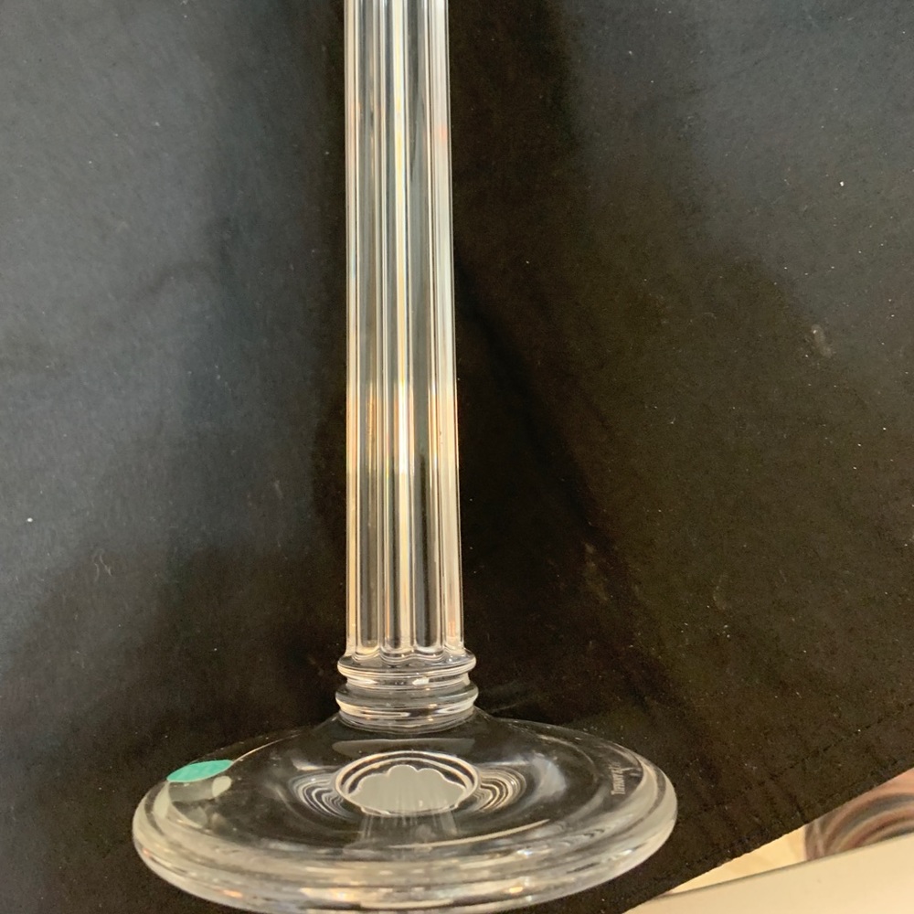 Tiffany & Co lead Crystal Hampton candlestick holder pre own 10” good condition